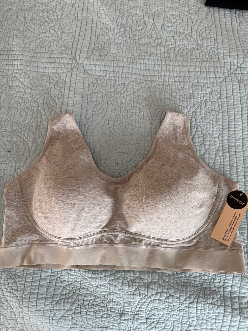 Cool Comfort Cotton Bralette - Light Heather Gray